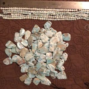Larimar beads and pendants.